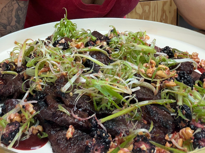 Beef Short Ribs with Blackberry & Plum Wine Sauce