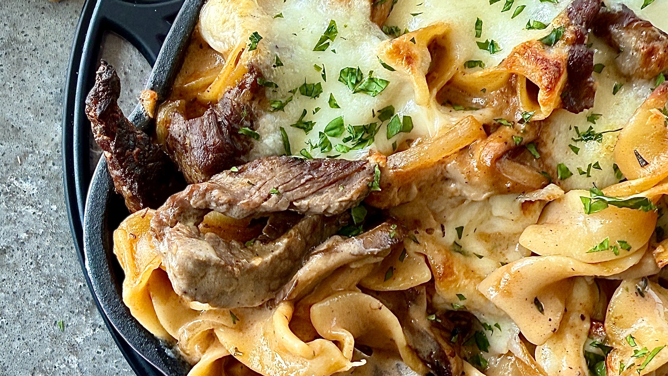 Sirloin Stroganoff Bake
