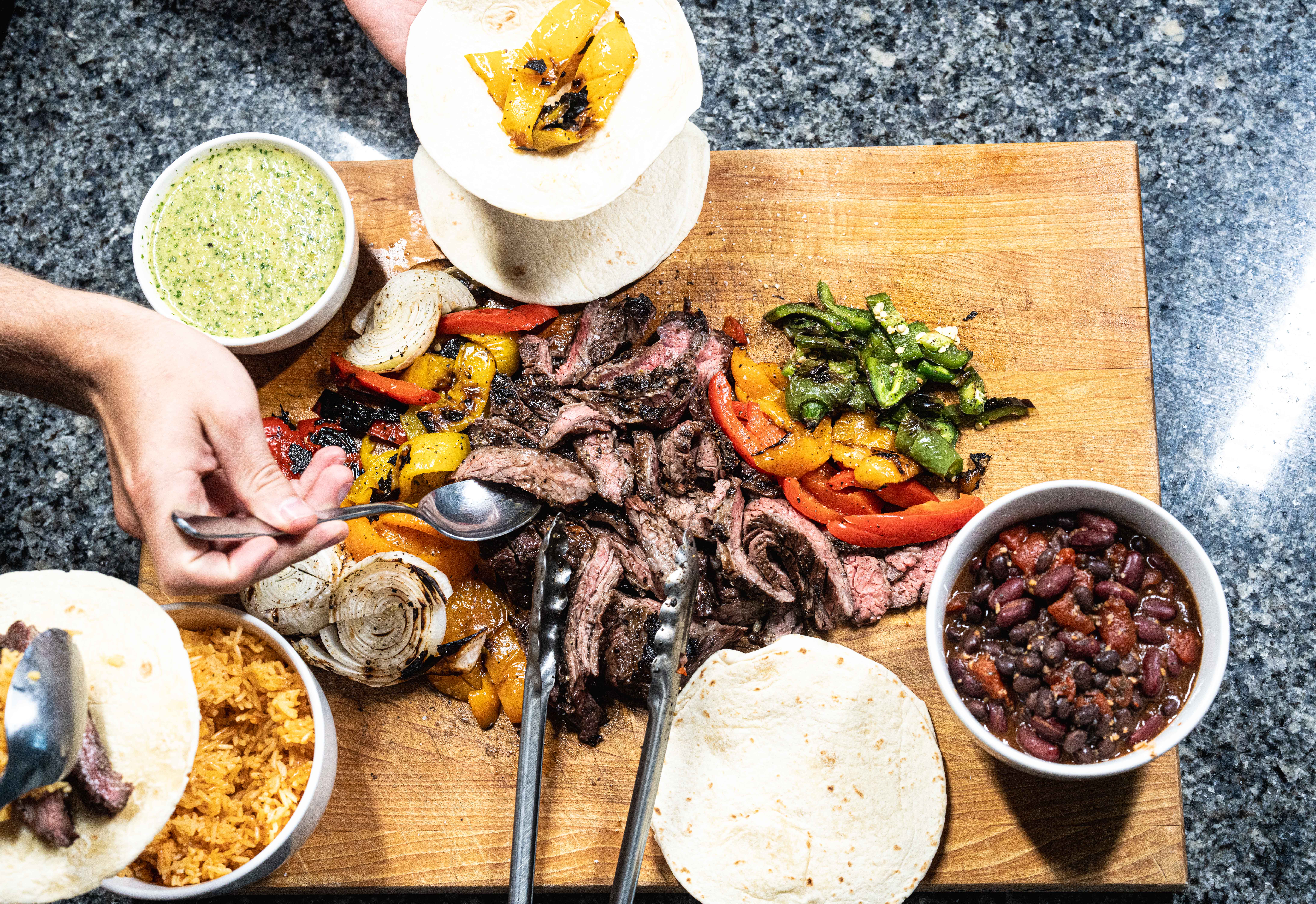 Citrus Flank Steak Taco Bar