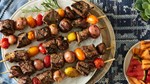 Grilled Sirloin Steak Kabobs with Garlic Rosemary Butter