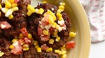 sweet bacon jam corn relish burger