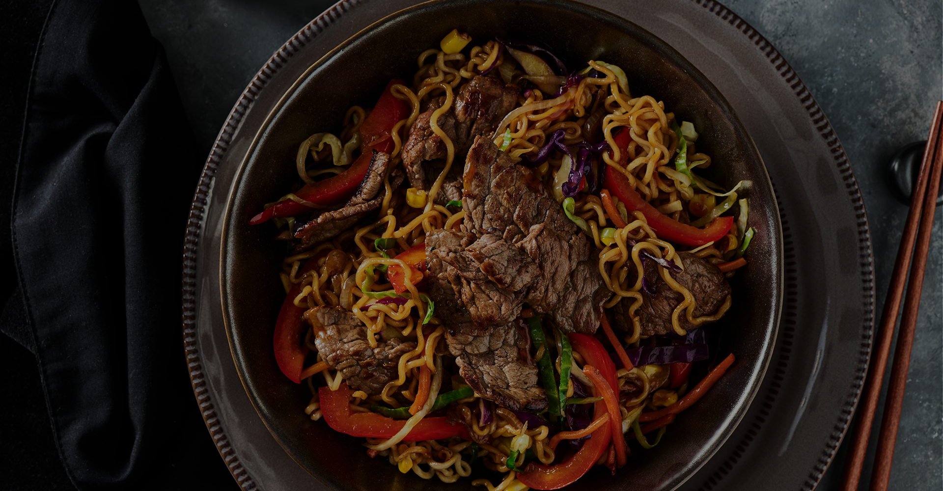 beef yaki soba